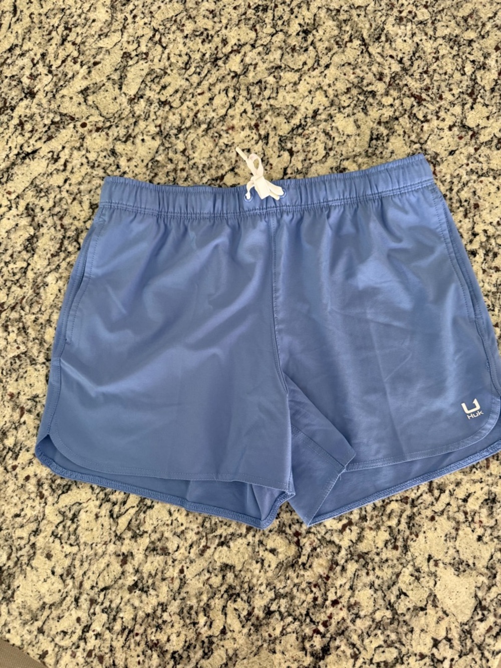 Huk Blue Elastic Waist Swim Shorts